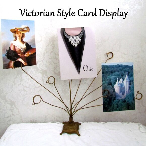 PHOTO DISPLAY, CARD & PICTURE HOLDER, VICTORIAN STYLE DECOR, VERY FLEXIBLE - Picture 1 of 3